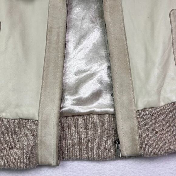 Alex Gaines Jacket Women's Small Leather Suede Cashmere Full Zip - Picture 12 of 13